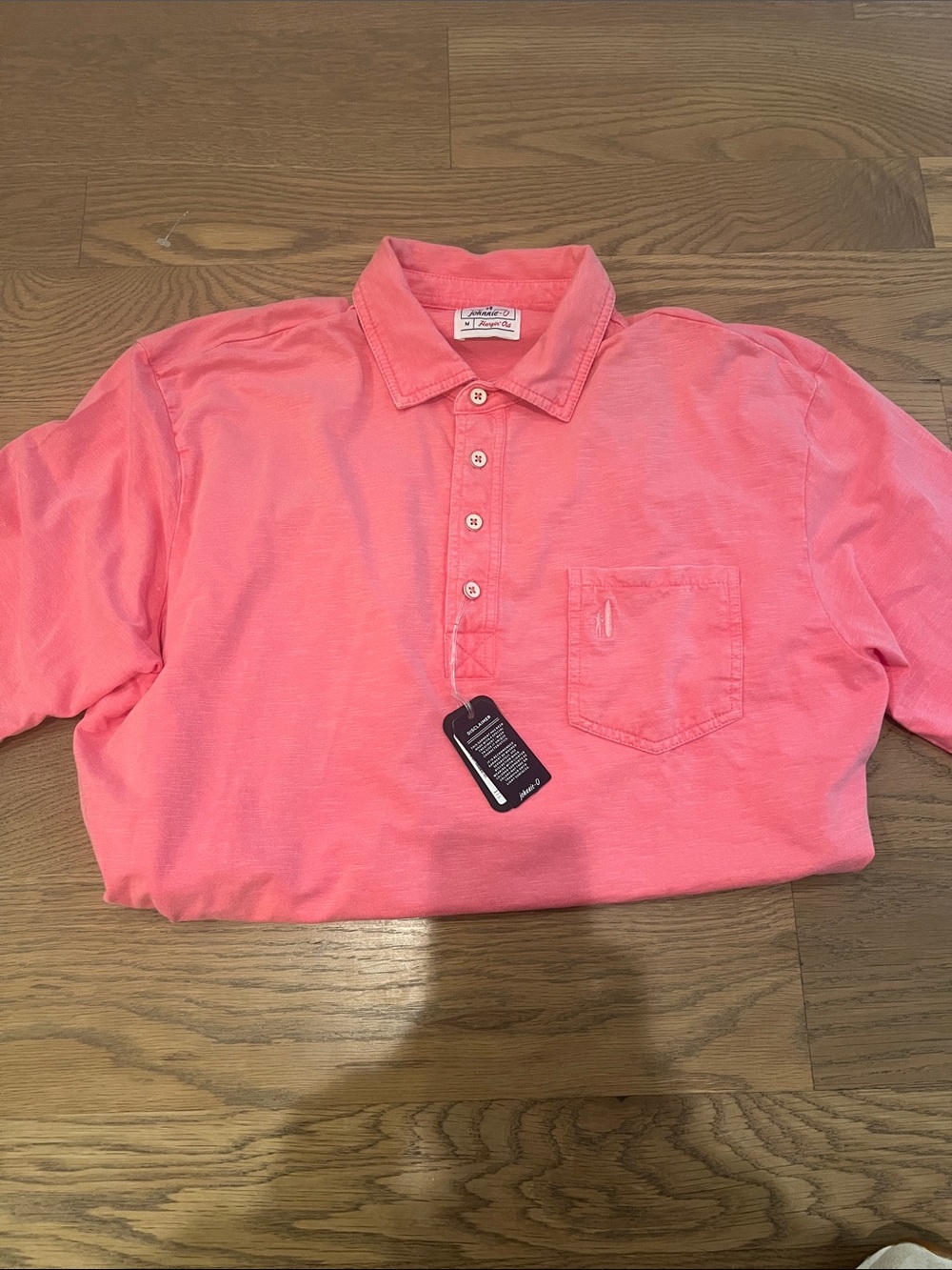 Men's Coral Pink Short-Sleeve Polo Shirt